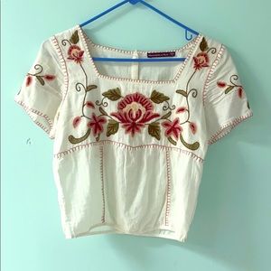 White embroidered blouse